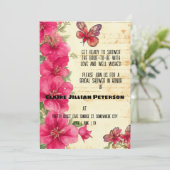 ヴィンテージエフエメラレッドグラジオラスブライダルシャワー 招待状 (スタンド正面)