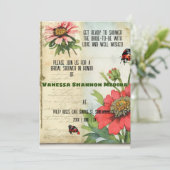 ヴィンテージエフエメラレッドジニアスブライダルシャワー 招待状 (スタンド正面)