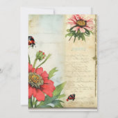 ヴィンテージエフエメラレッドジニアスブライダルシャワー 招待状 (裏面)