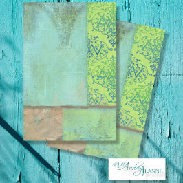 ヴィンテージエフエメラBOHOボタニカルレモンデクページ 薄葉紙