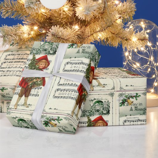 ヴィンテージエフ遠くにエメラinマンガークリスマスカロル ラッピングペーパー (クリスマス)