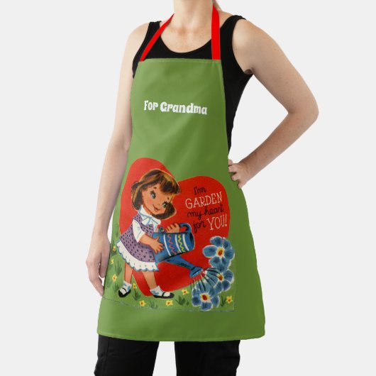 ヴィンテージエプロンレトロおばあちゃんガーデニング料理ギフト エプロン (インサイチュ)