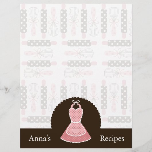 ヴィンテージエプロン付き器具レシピカード (正面)