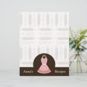 ヴィンテージエプロン付き器具レシピカード (スタンド正面)