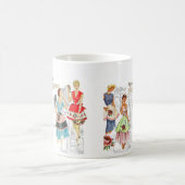 ヴィンテージエプロン裁縫パターンMAG コーヒーマグカップ (中央)