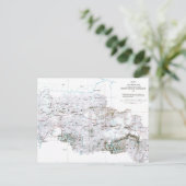 ヴィンテージエベレストの山前地図 ポストカード (スタンド正面)