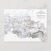 ヴィンテージエベレストの山前地図 ポストカード (正面)