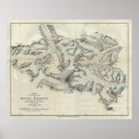 ヴィンテージエベレスト山の地図（1921年）