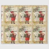 ヴィンテージエペソかわいいキッズクリスマス広告ポスター ラッピングペーパー (フラット)