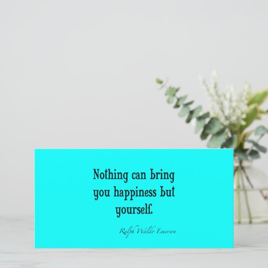 ヴィンテージエマーソンハピネス引用文ネオンブルーティール（緑がかった色） (スタンド正面)