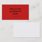 ヴィンテージエマーソンハピネス引用文ポピーレッド 名刺 (正面/裏面)