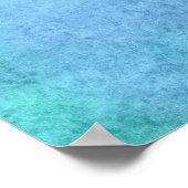 ヴィンテージエマーソンハピネス感動的引用文ブルー ポスター (角)