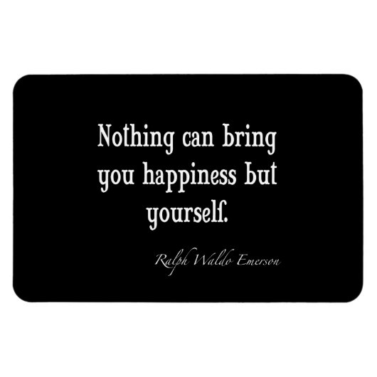 ヴィンテージエマーソンハピネス感動的引用文 マグネット (横)
