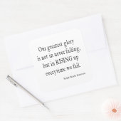 ヴィンテージエマーソン克服の失敗引用文 スクエアシール (封筒)