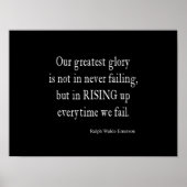 ヴィンテージエマーソン克服の失敗引用文 ポスター (正面)