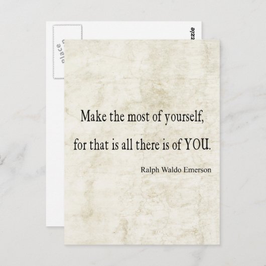 ヴィンテージエマーソン感動的引用文 ポストカード (正面/裏面)