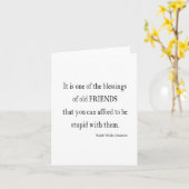 ヴィンテージエマーソン賛美フレンドシップ引用文 カード (黄色い花)