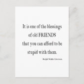 ヴィンテージエマーソン賛美フレンドシップ引用文 ポストカード (正面)