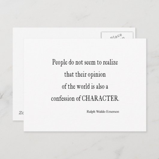 ヴィンテージエマーソ感動的ンキャラクター引用文 ポストカード (正面/裏面)
