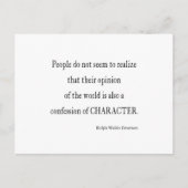 ヴィンテージエマーソ感動的ンキャラクター引用文 ポストカード (正面)