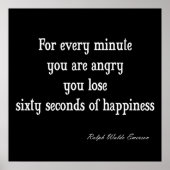 ヴィンテージエマーソ感動的ンハピネス引用文 ポスター (正面)