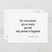 ヴィンテージエマーソ感動的ンハピネス引用文 ポストカード (正面/裏面)