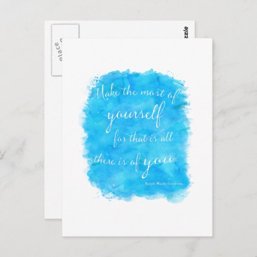 ヴィンテージエマーソ感動的ン勇気引用文 ポストカード (正面/裏面)