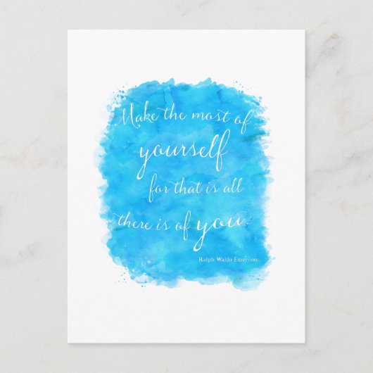 ヴィンテージエマーソ感動的ン勇気引用文 ポストカード (正面)