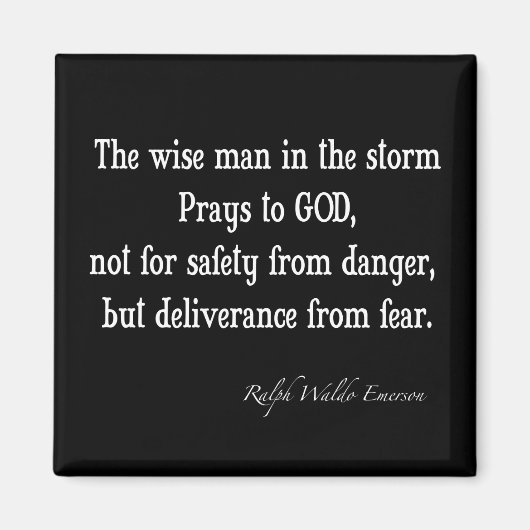 ヴィンテージエマーソ感動的ン勇気引用文 マグネット (正面)