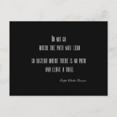 ヴィンテージエマーソ感動的ン引用文オンブラック ポストカード (正面)