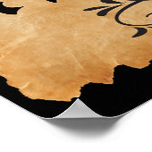 ヴィンテージエムナ・ヘブライ書道アート ポスター (角)