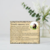 ヴィンテージエメラルドグリーンハートのリーディングツリー ポストカード (スタンド正面)