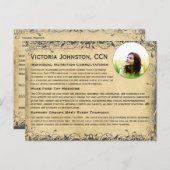 ヴィンテージエメラルドグリーンハートのリーディングツリー ポストカード (正面/裏面)