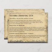 ヴィンテージエメラルドグリーンハートのリーディングツリー ポストカード (正面/裏面)