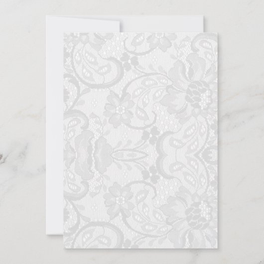 ヴィンテージエメラルドグリーンリボンレーススウィート16 招待状 (裏面)