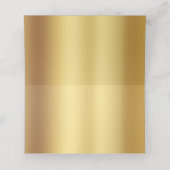 ヴィンテージエメラルドグリーン金ゴールドフローラダマスウェディング プレイスカード (内部開封)