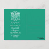 ヴィンテージエメラルドフォトベビーありがとうポストカード ポストカード (裏面)