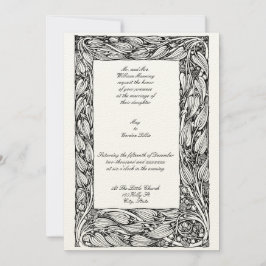 ヴィンテージエラビクトリアンーアールヌーボーフローラ枠 招待状