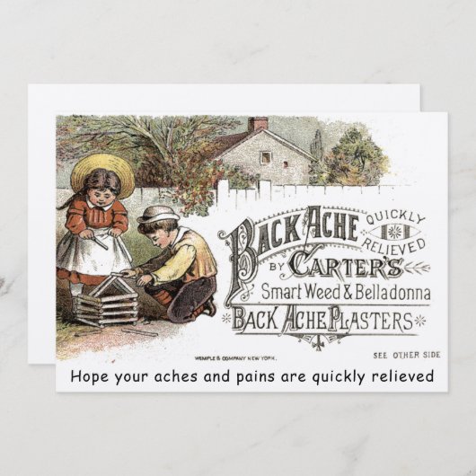 ヴィンテージエラビクトリアンー薬のカードテンプレートの取得 (正面/裏面)