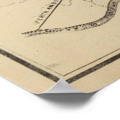 ヴィンテージエリザベス・ニュージャージーの地図（1872年） ポスター (角)