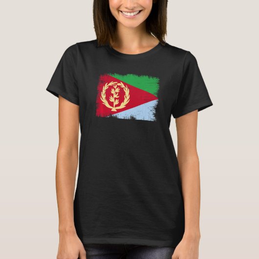 ヴィンテージエリトリア国旗エリトリア独立記念日の前 Tシャツ (正面)