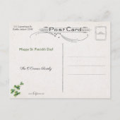 ヴィンテージエリンのアイルランドの乙女でシャムロック シーズンポストカード (裏面)