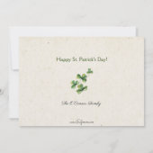 ヴィンテージエリン島アイルランドのシャームロック付き巫女 シーズンカード (裏面)