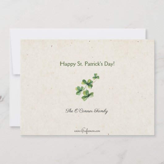 ヴィンテージエリン島アイルランドのシャームロック付き巫女 シーズンカード (裏面)