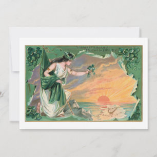 ヴィンテージエリン島アイルランドのシャームロック付き巫女 シーズンカード