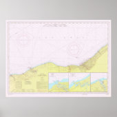 ヴィンテージエリーコーストの地図(1965) ポスター (正面)