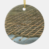 ヴィンテージエリー・ペンシルバニアの写真地図(1870) セラミックオーナメント (正面)