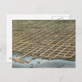 ヴィンテージエリー・ペンシルバニアの写真地図(1870) ポストカード (正面/裏面)