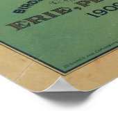 ヴィンテージエリーPAの絵図(1909) ポスター (角)