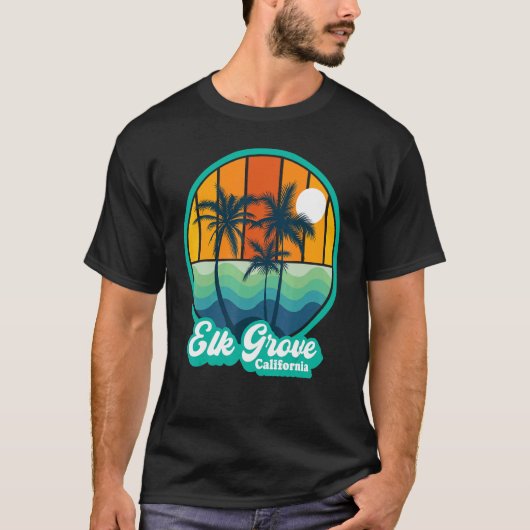 ヴィンテージエルクグローブカリフォルニアサマーバケーションビーチ Tシャツ (正面)